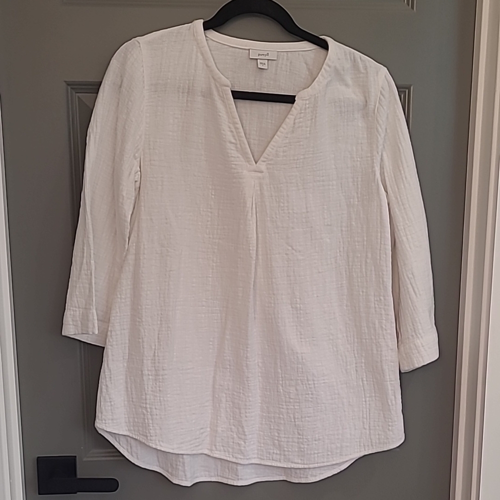 J Jill White Tunic